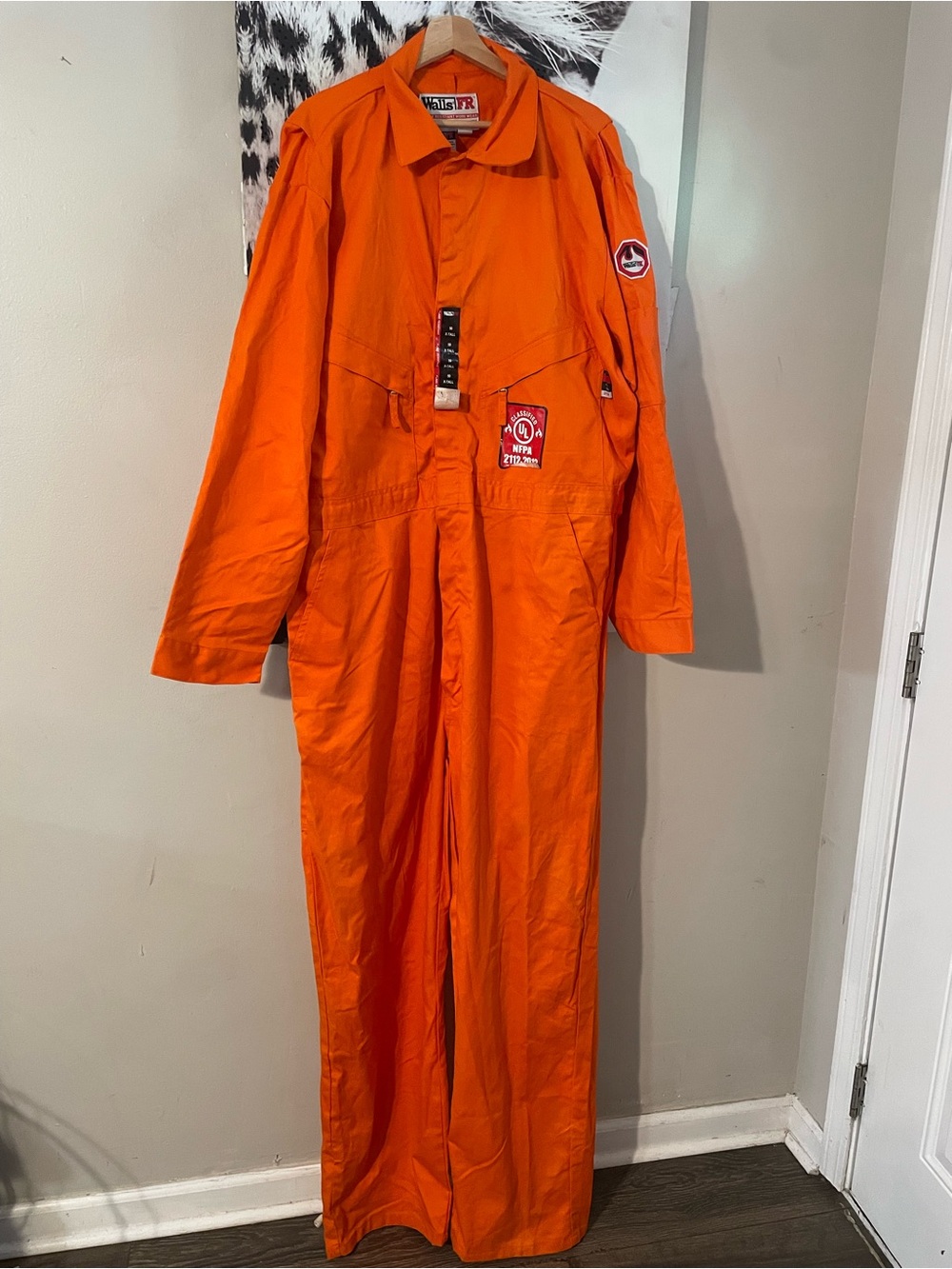 New walls FR orange Fire resistant coverall jumpsuit men’s 50 industrial Mech
